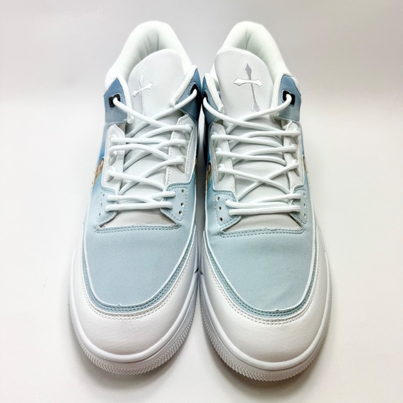 Kito Online Mother Mary Tribus‎ Sneakers Shoes White Blue Religious - Picture 5 of 8